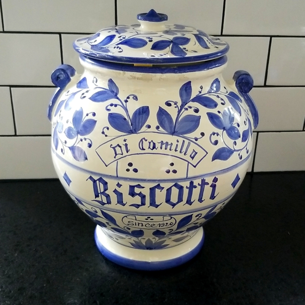 Ceramic Italian Biscotti(Cookie) canister